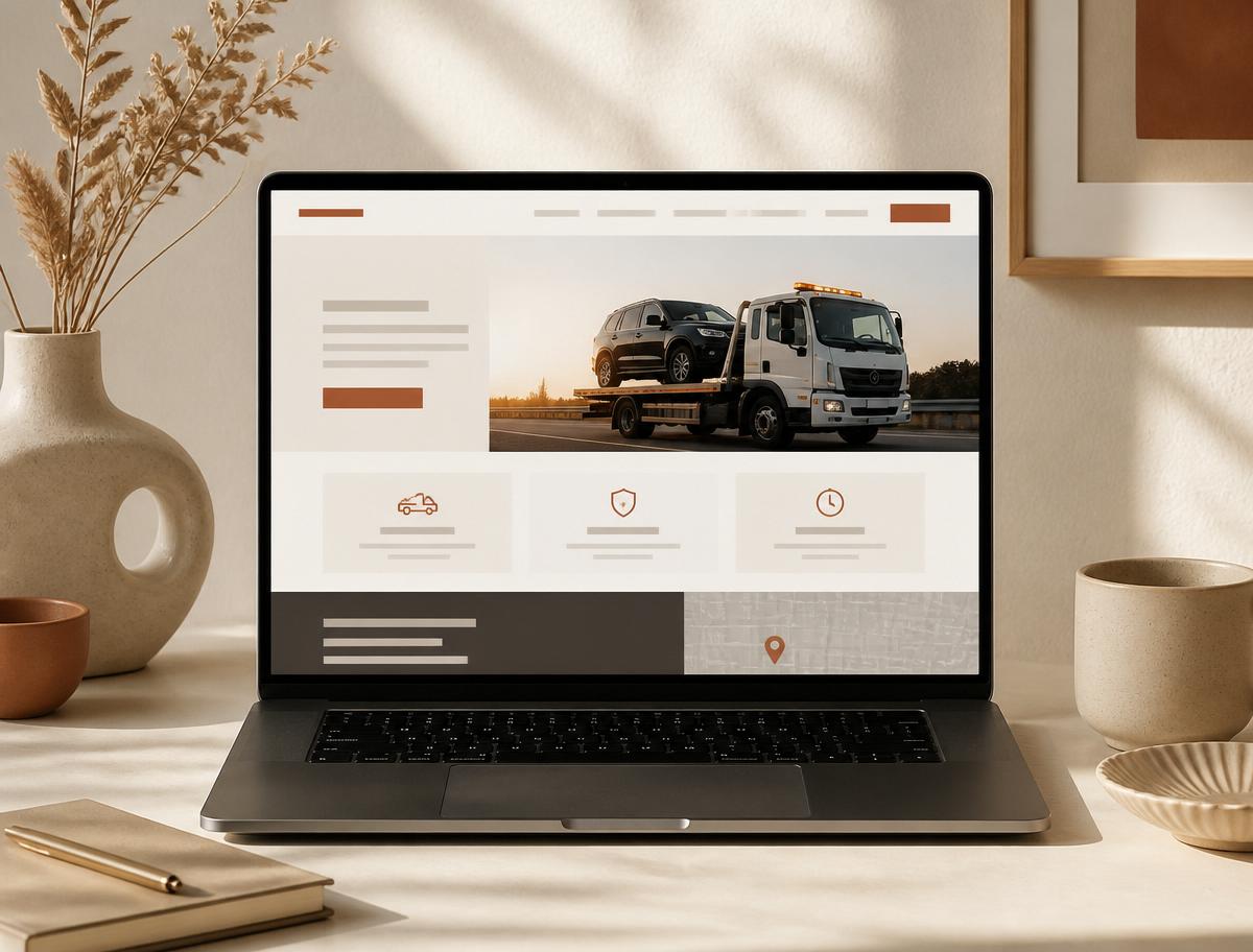Local Towing Company — website mockup
